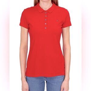 TOMMY HILFIGER
Women's slim Heritage polo shirt Red-M